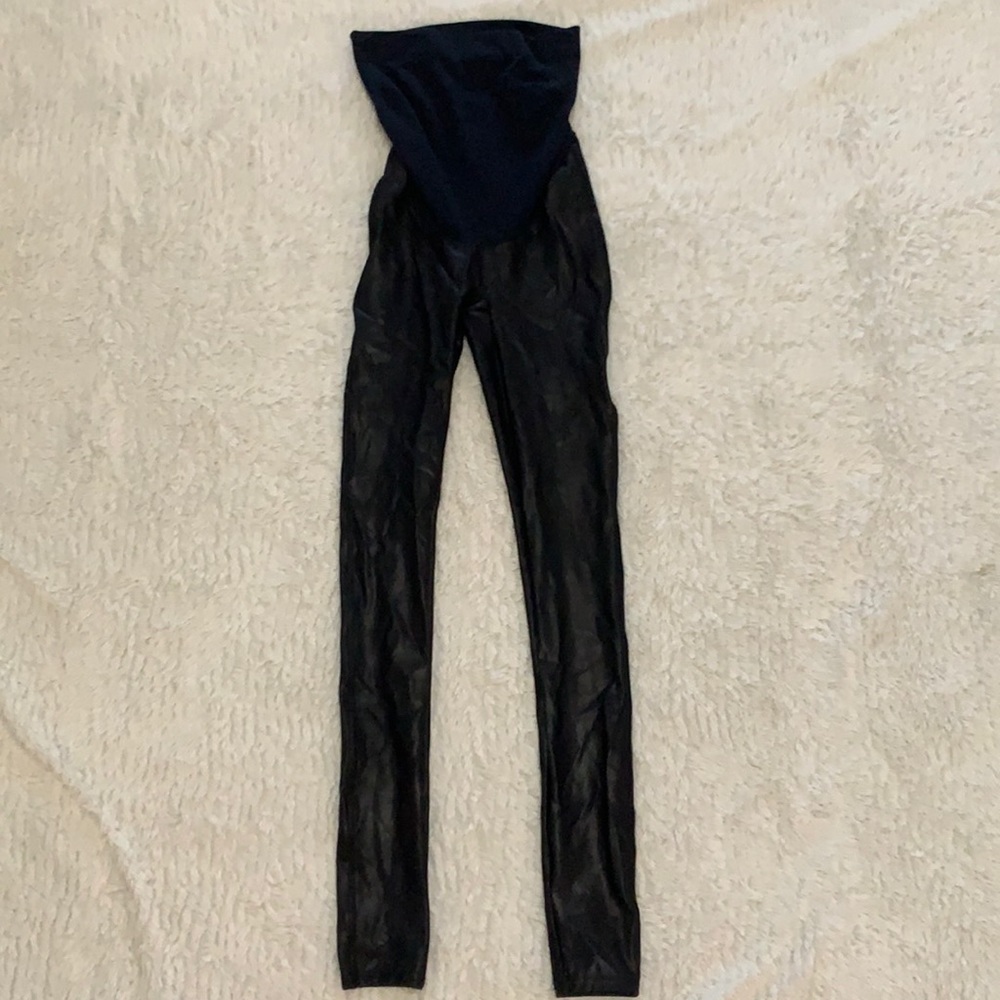 COPY - Spanx maternity faux leather legging XS